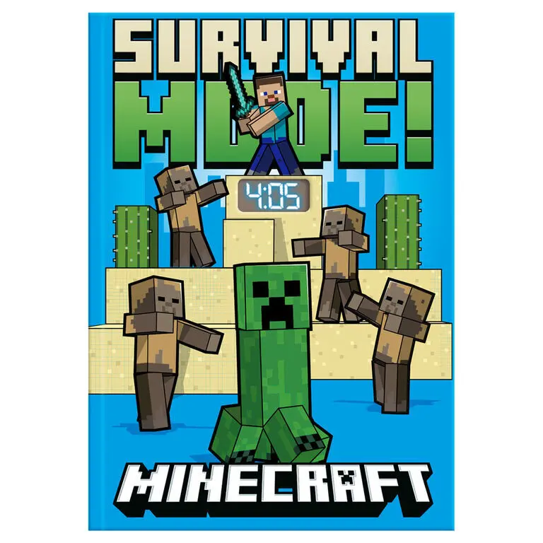 Carnet avec horloge led Kids Licensing Minecraft