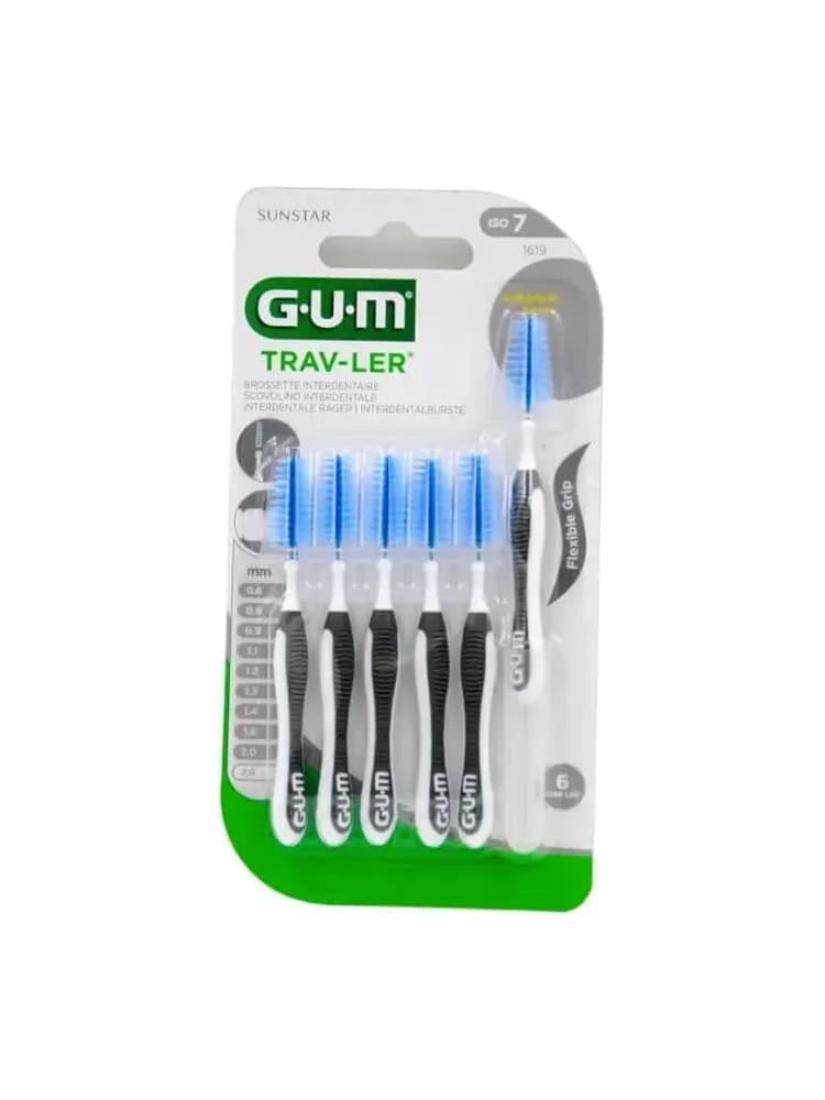 GUM Trav-Ler Brossettes Interdentaires Réutilisables 6 Unités - Taille : 1619 : 2,6 mm