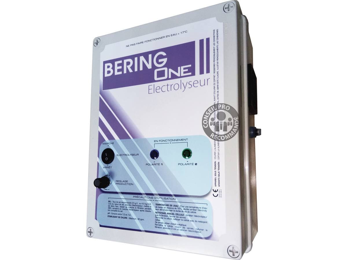 Electrolyseur électromécanique au sel "Bering One" - 22.5 x 13 x 30 cm - 90 m3