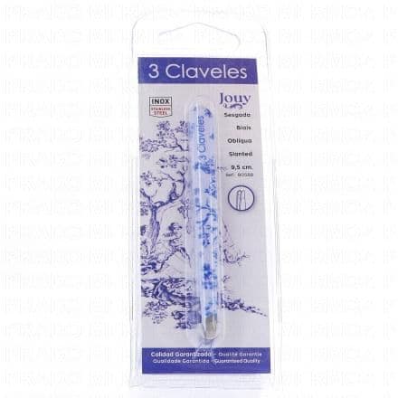3 CLAVELES Pince à épiler collection jouy 9,5cm en biais
