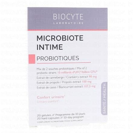 BIOCYTE Microbiote intime probiotiques x20 gélules