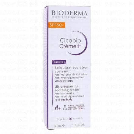 BIODERMA Cicabio - Crème+ Soin réparateur apaisant SPF50+ 40ml