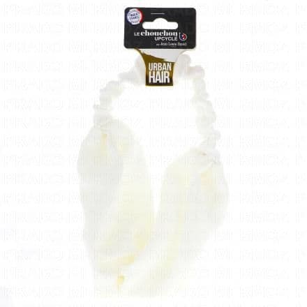 JEAN LOUIS DAVID Urban Hair - Chouchou Upcyclé motif blanc texturé