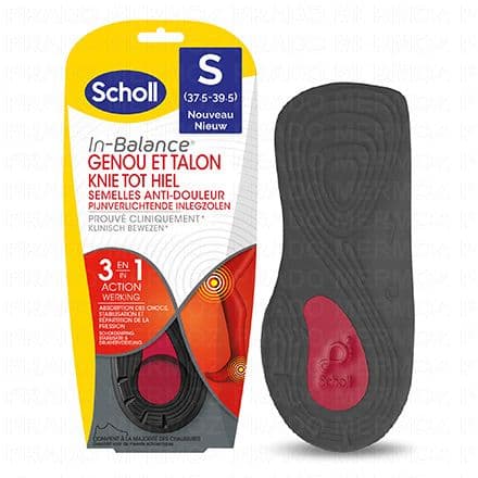 SCHOLL In-Balance - Semelles anti douleur genou et talon taille 37/39,5